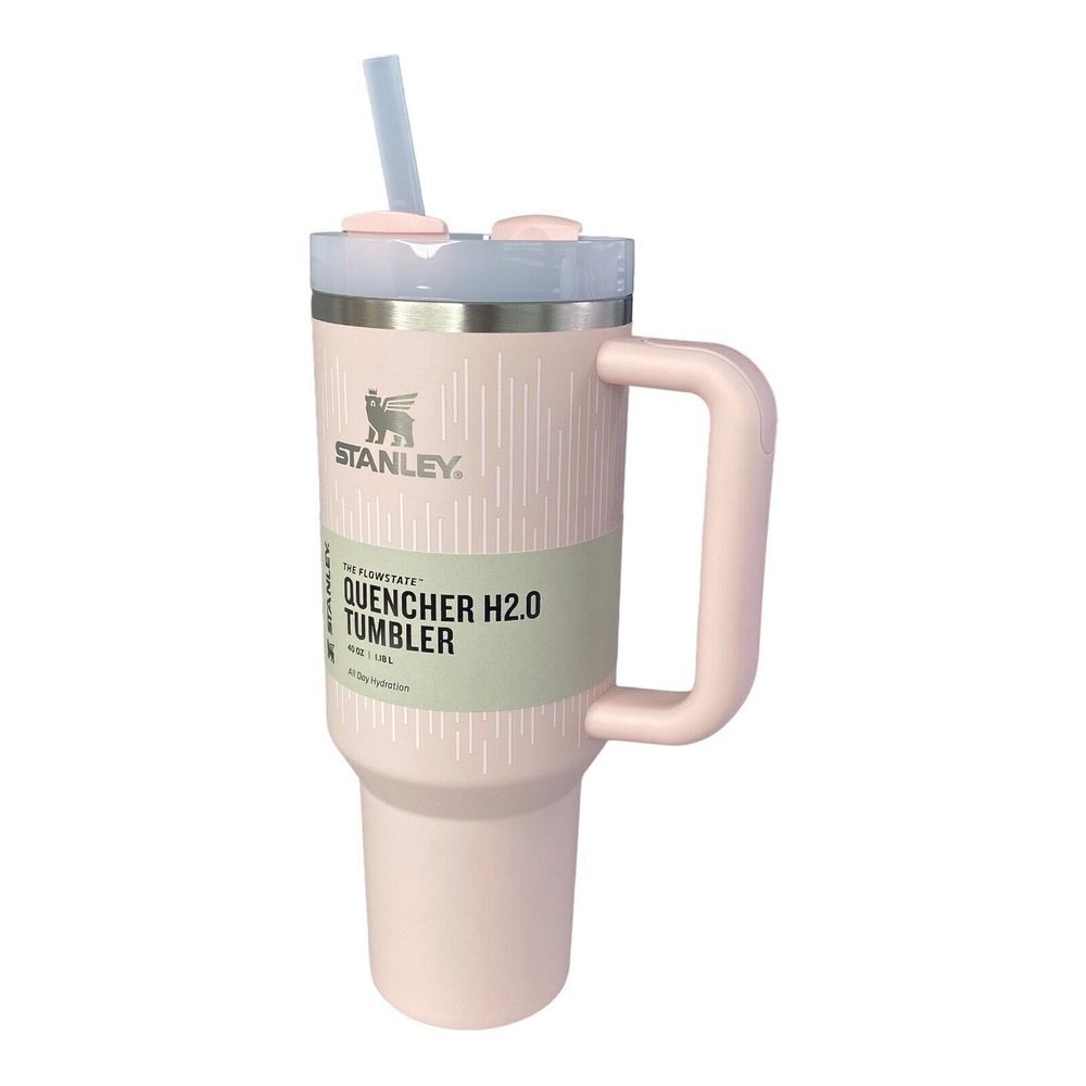 Stanley Soft Rain Bloom The Flowstate Quencher H2.0 40oz Tumbler Pink Pastel NIB